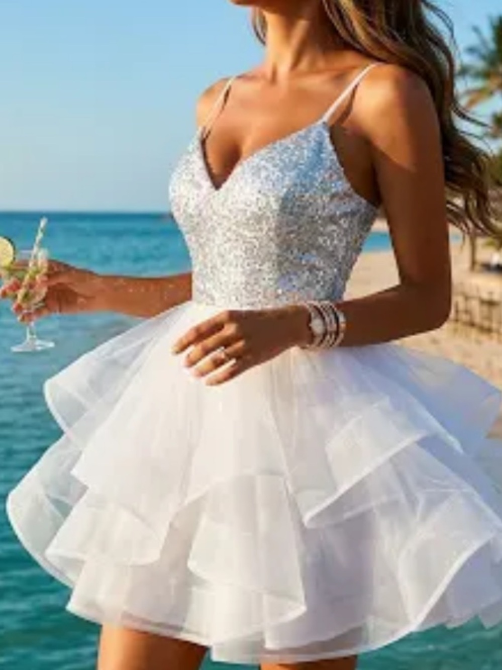 NEW - WEDDING DRESS Women's Short Wedding Prom Special Occasion Tulle Dress | 9